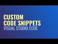 Create Custom Code Snippets for Visual Studio Code, Sublime and Atom Text Editors