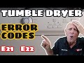 Tumble Dryer Error Code Pump Fault E21, E22 AEG, Electrolux, Zanussi Etc