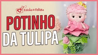 Pote Decorado Bonequinha - AULA + MOLDE GRÁTIS