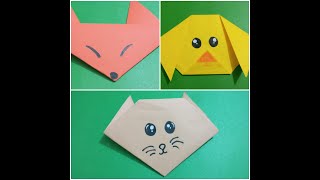 #origami#papercraft||Easy paper animals|Paper animals faces|paper craft for kids|DIY|ambers life