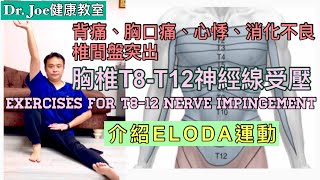 背痛、心口痛、椎間盤突出、心悸、消化不良….. 胸椎T8-12神經線受壓 [Eng Subtitles] ELDOA Exercises for T8-12 Nerve Impingement