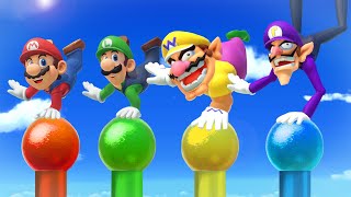 Super Mario Party MiniGames - Mario Vs Wario Vs Waluigi Vs Luigi (Master Cpu)