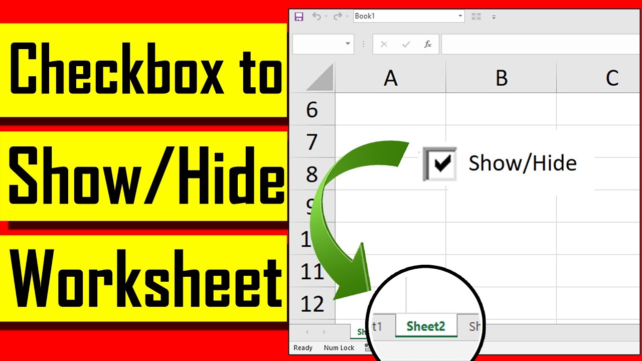 How To Hide & Unhide Worksheet In Excel Using Check Box - YouTube