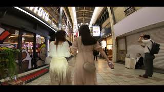 大阪の風景をただ流すだけのサイクリング動画Cycling at shopping street in Osaka , Japan#1u