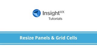 Insight VX Tutorials - Resize (Panels, Grid Cells)