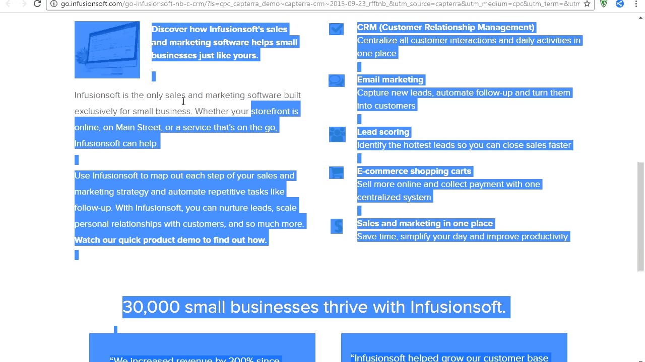 Infusionsoft Crm Overview Youtube
