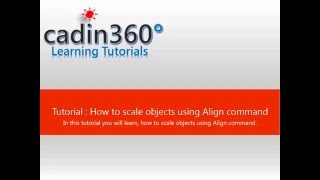 How to Scale objects using AutoCAD Align command