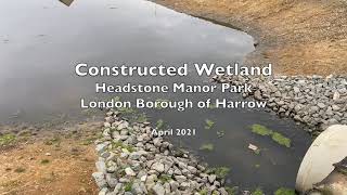 Constructed Wetland at Headstone Manor Park, London Borough of Harrow, April 2021