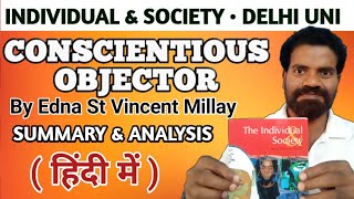 Conscientious Objector by Edna St Vincent Millay Summary | Conscientious Objector Summary in Hindi