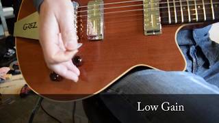 Gold Foil Pickups Guitar Volume Response with Gain