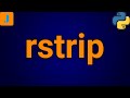 Python String rstrip