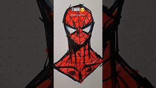 How To Draw Spider-Man 10sec , 3Min , 25Min✨️🕷 #shorts #spidermanfanart