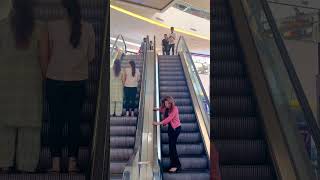Bag snatching prank 😜 in Escalator #shorts #shortsfeed #funnyprank #funny #viral #escalatorprank