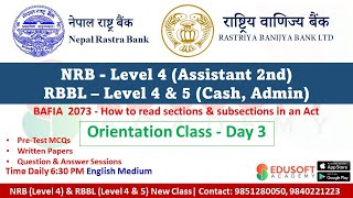 BAFIA 2073 | NRB & RBB Banking Preparation class in English Medium  Class  | Orientation - Day 3