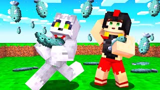 ¡HAGO QUE LLUEVA PESCADITO en MINECRAFT!🐠🤩 invictor #shorts