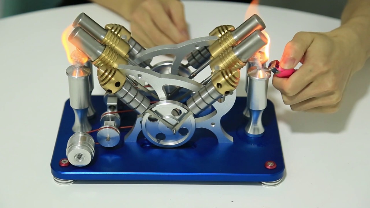 4 Cylinders Stirling Engine/ Moteur Stirling/ Stirlingmotor With ...