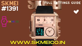 Skmei 1391 Large Dial Jumbo Watch Time Settings Complete guide