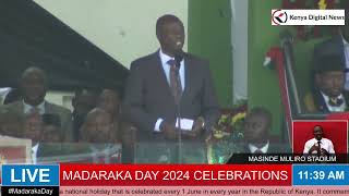 Listen to DP Gachagua's short speech in front of President Ruto during Madaraka Day 2024 celebration