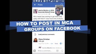 How to Post in MCA Groups on Facebook