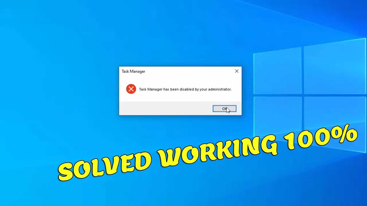 Task Manager Has Been Disabled By Your Administrator - EASY FIX - YouTube