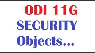 Security, Profiles, Users creation in Oracle Data Integrator