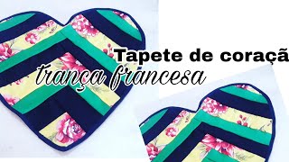 Tapete de coração trança francesa