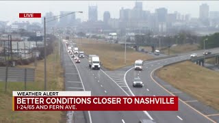Better road conditions closer to Nashville