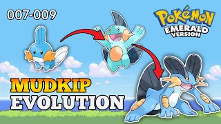 How To Evolve Mudkip Into Marshtomp And Swampert In Pokemon Emerald | Hoenn Pokedex