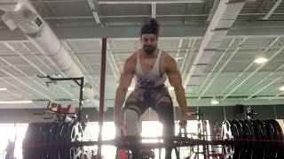 800 Lb Bare Hands Trap Bar Deadlift