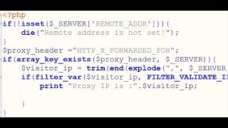 Detect IP address of client connected through a proxy in PHP