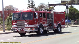 LAPD, Los Angeles City FD. E82, E52, RA52, B18, E9, E209, RA9, RA3 \u0026 Lightforce 27 Responding