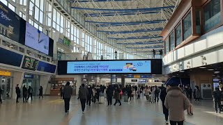 [4K] Walking inside Seoul Stn. Seoul Korea. 서울역 걸어 다니기