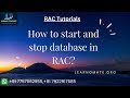 #shorts How to start and stop database in RAC? #learnomate technologies