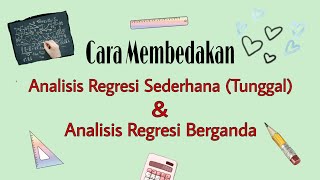 #belajarbareng Perbedaan Regresi Sederhana (Tunggal) \u0026 Regresi Berganda