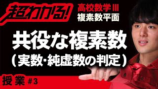 共役な複素数（実数か純虚数かの判定）【高校数学】複素数平面＃３