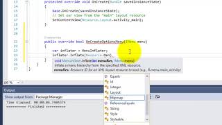 Android Menu(Xamarin)