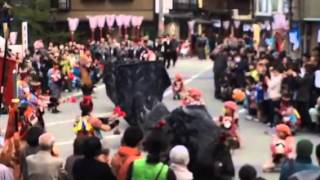 2014年大津神社大祭千秋楽の獅子舞