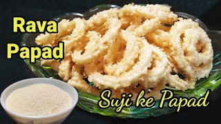 Rava Papad Recipe/Suji ke Papad/Semolina fryums recipe