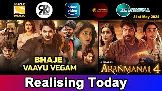 3 New South Hindi Dubbed Movies Releasing Today | Bhaje Vaayu Vegam Movie | 31st May 2024