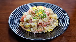 볶음밥은 이렇게 드시면 진짜 맛있어요😄 | 게맛살볶음밥 만들기 | Crab Fried Rice #Shorts