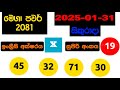 mega power 2081 2025.01.31 today lottery result අද මෙගා පවර් ලොතරැයි ප්‍රතිඵල nlb