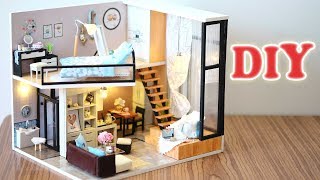 DIY Miniature Dollhouse Kit || Full House - Duplex Apartment - Relaxing Satisfying Video