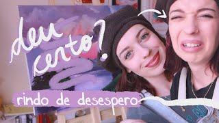 SEGUINDO UM TUTORIAL DE PINTURA DO BOB ROSS 🎨