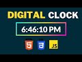 Digital Clock Using HTML CSS and JavaScript in Hindi | Digital Clock Using JavaScript
