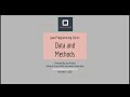 Coding with Java Lesson 2 - Data and Methods Part 1| Coding For Young Minds | Coding Webinar