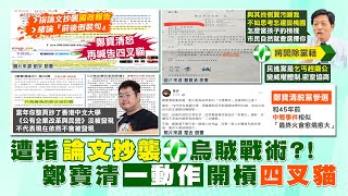 【每日必看】四叉貓指論文抄襲! 鄭寶清喊告 捍衛清白｜鄭寶清參選和中壢事件相似? 他驚:火越燒越大 @中天新聞CtiNews   20220904