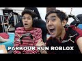 LOMPAT BACKFLIP WOI 😱 PARKOUR RUN ROBLOX 😂