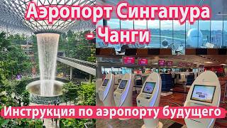 Аэропорт Сингапура (SIN). ВОДОПАД и БАССЕЙН в Аэропрту?! Как ориентироваться? Пересадка, Транзит