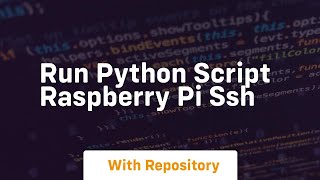 run python script raspberry pi ssh