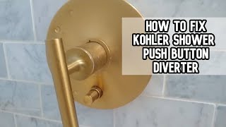 How to repair kohler shower push button diverter #DIY #shower #valve #pushbutton #kohler